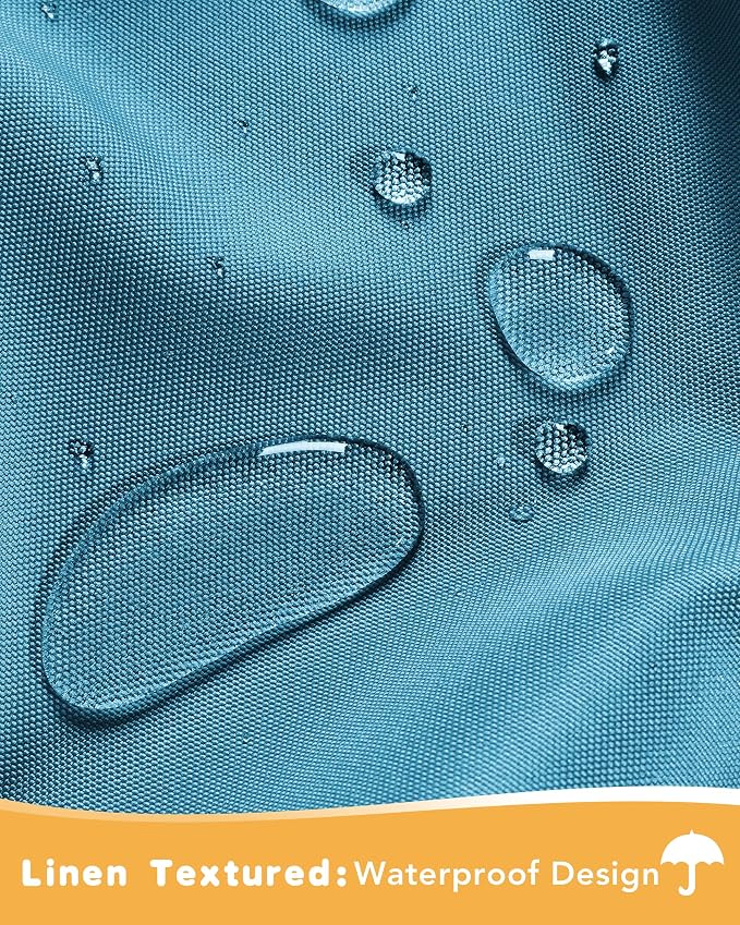 Extra Wide Outdoor Curtains for Patio Waterproof 2 Pcs 110x84 Inch Teal | - Image 2