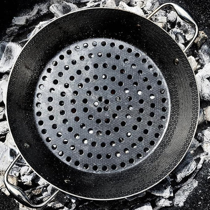 HexClad Hybrid Nonstick BBQ Grill Pan, Dishwasher-Friendly, BBQ and Oven-Safe Up to 900°F