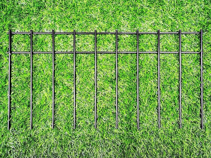 Adavin No Dig Fence Animal Barrier Fence,15 Pack 20 in(L) X10 in(H) Underground Garden Fencing with 2 in Spike Spacing Dog Fences for The Yard Metal Fence Ground Stakes for Outdoor Patio.Total 25 Ft