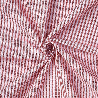 Encasa XO Cotton Dining Table Runner | Ticking Red | Size 13x94 in - Machine Washable & Durable