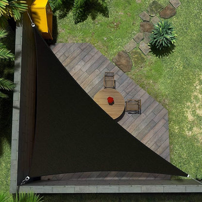 Amgo Custom Size 12' x 18' x 21.6' Black Right Triangle Sun Shade Sail UPF50+ by Amgo