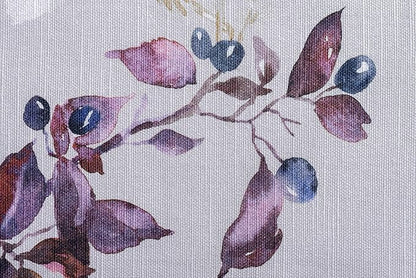 Maison d' Hermine Table Cloth Round Table 100% Cotton 63 Inches Fall Tablecloth Reusable Everyday Use for Thanksgiving Christmas Decorations Dining Farmhouse Party (Equinoxe - Grey)
